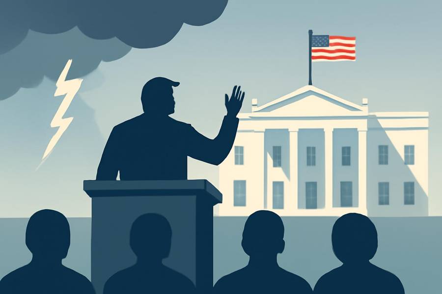 Trump delivers delayed July 4 National Mall address after storm evacuation