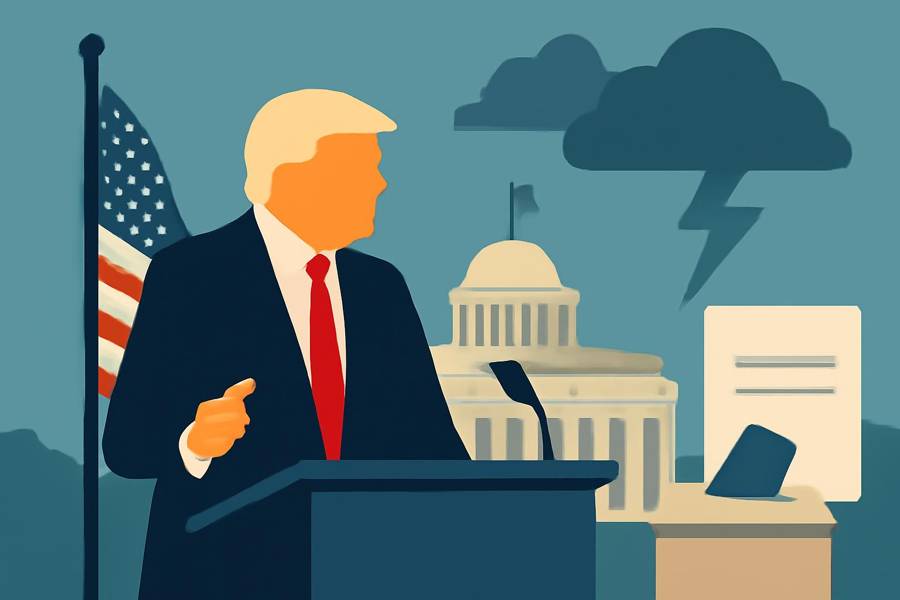Trump delivers primetime address alleging election vulnerabilities and declassifies files