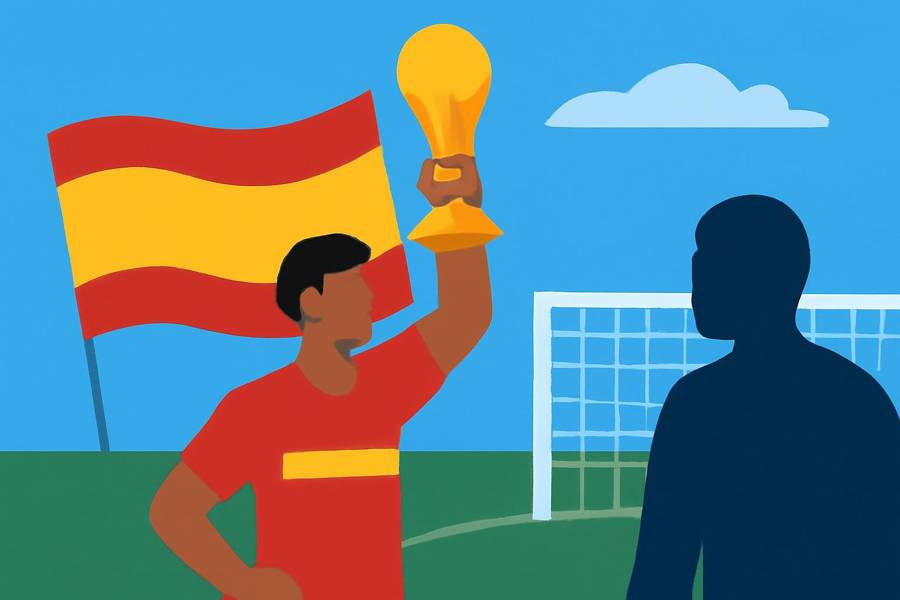 Spain wins the World Cup, beating Argentina 1–0 in extra time at MetLife Stadium