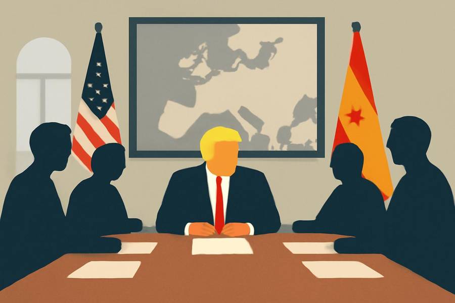 Trump holds Cabinet meeting at Camp David, spotlights Spain’s migration crisis