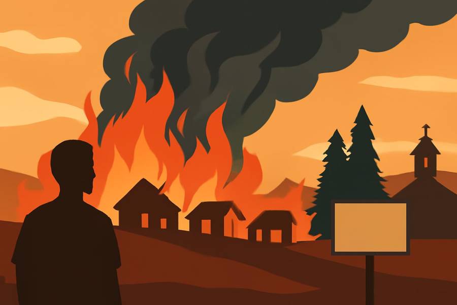 Spokane-area wildfires destroy hundreds of structures, force 60,000 evacuations