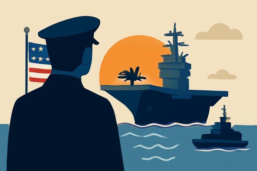 Top U.S. Middle East commander visits deployed aircraft carrier during regional tour