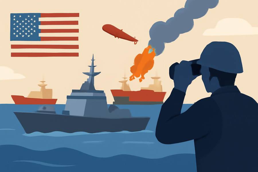 U.S. military says it destroyed five Iranian oil tankers after attempted missile attacks on Navy warship